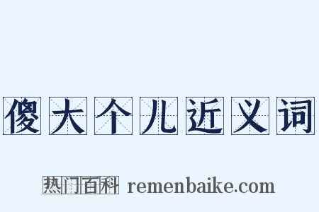 傻大个儿近义词是什么意思的图片